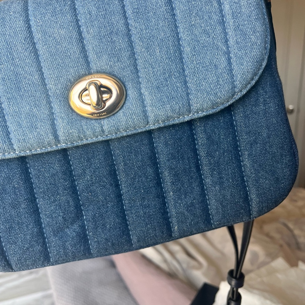 #Coach Blue Marley Top Handle - Picture 16 of 17